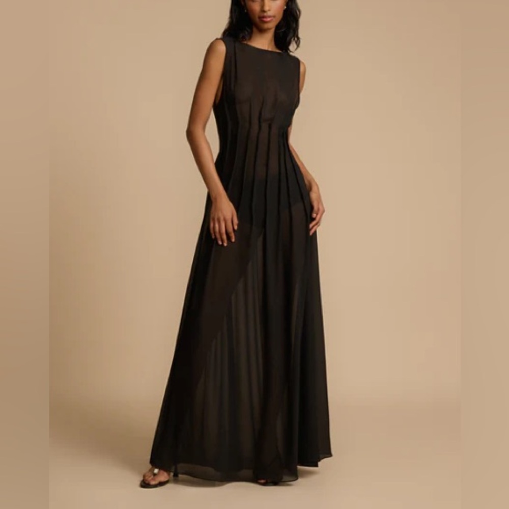 Arcina Ori Black Sleeveless Maxi Dress